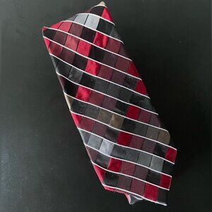 Red and Black Checkered Tie